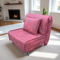 مبل تختخواب شو تک نفره عرض ۱۰۵ سانتیمتر گالری چوب آشنایی مدل آرتا با روکش پارچه و پایه فلز