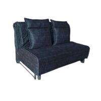 مبل تختخواب شو دو نفره عرض ۱۴۵ سانتیمتر گالری چوب آشنایی مدل آرتا با روکش پارچه و پایه فلز