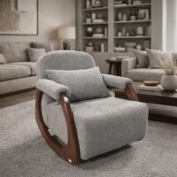 مبل راحتی تک نفره گالری چوب آشنایی مدل آرامیس